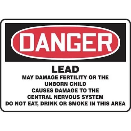 Accuform OSHA DANGER SAFETY SIGN LEAD MAY MCAW147VA MCAW147VA